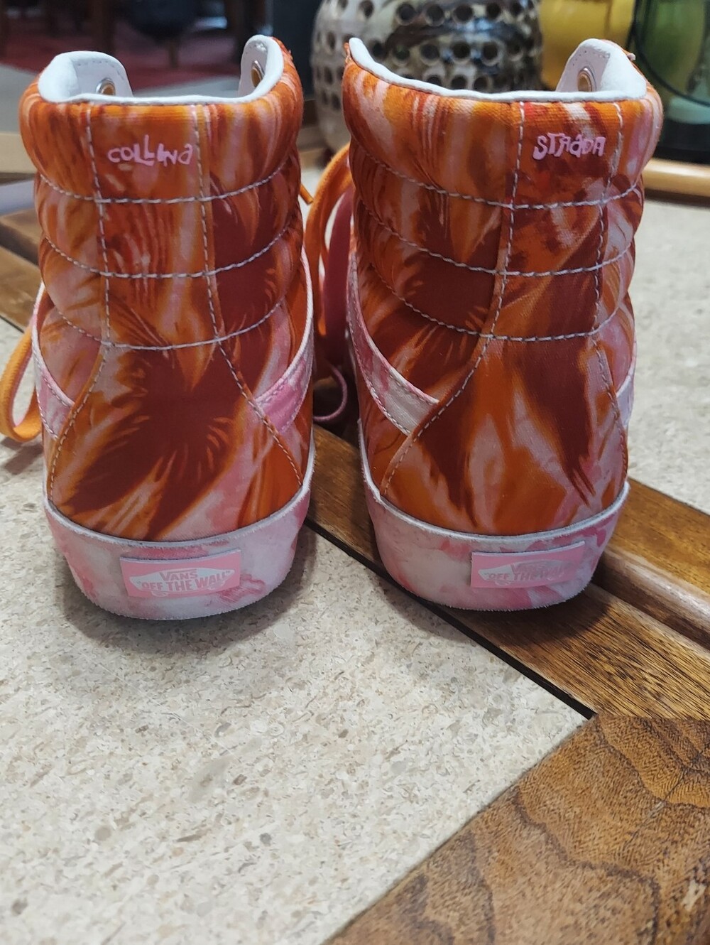Vans Collina Strada SK8-Hi Orange and Pink Tie-Dye High-Tops Unisex M7 Or W8.5 - Picture 7 of 13